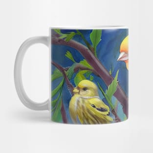 canary watercolor Mug